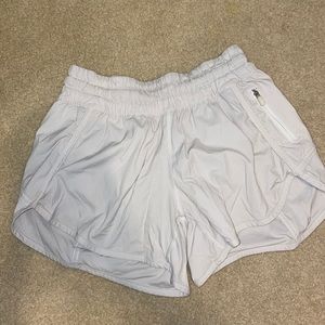 Lululemon white running shorts